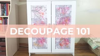 How To Decoupage Furniture With Maps [upl. by Couhp210]