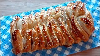 TRECCIA DI PASTA SFOGLIA CON SPECK E BRIE  ANTIPASTO O PIATTO UNICO FACILISSIMO E VELOCE [upl. by Eibo801]