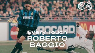 EVERY TOUCH  ROBERTO BAGGIO in INTER 31 REAL MADRID  199899 UEFA CHAMPIONS LEAGUE 😱⚫🔵🏆 [upl. by Oicneserc]