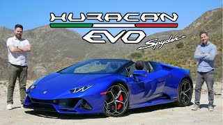 2020 Lamborghini Huracan Evo Spyder Review  Suns Out Guns Out [upl. by Sevart]