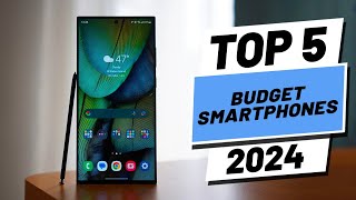 Top 5 BEST Budget Smartphones in 2024 [upl. by Erdua]