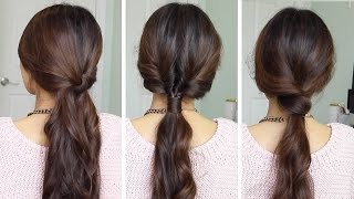 Running Late Ponytail Hairstyles  Hair Tutorial [upl. by Avivah509]