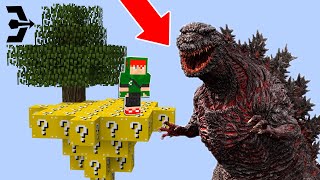 ILHA DE LUCKY BLOCK VS GODZILLA NO MINECRAFT Sorte ou Azar [upl. by Akeihsal]