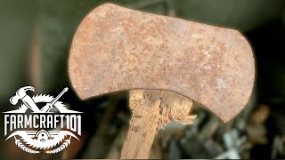 Rusty Axe Restoration FarmCraft101 [upl. by Halyahs761]