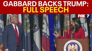 Tulsi Gabbard endorses Trump FULL SPEECH [upl. by Hakaber]