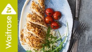 Chicken With Dukkah Tahini And Cauliflower Couscous  Waitrose [upl. by Ahsie]