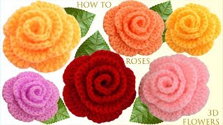 Como hacer flores rosas de colores 3D en cinco minutos [upl. by Potter]