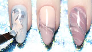 3 Easy Gel Polish MARBLE Ideas 💅 [upl. by Roana263]