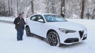 ALFA ROMEO STELVIO  SNOW  AWESOME [upl. by Michell]