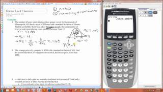 Using the Central Limit Theorem to Find Probabilities with the TI84 [upl. by Materi887]