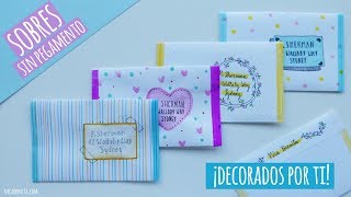 SOBRE DE PAPEL SIN PEGAMENTO ❤ IDEAS PARA DECORAR SOBRES PARA CARTAS [upl. by Airdnaz]