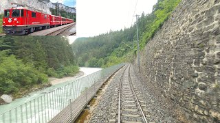 ★ 4K 🇨🇭Cab Ride Landquart  Chur  Disentis Switzerland 072020 [upl. by Etteniotna]