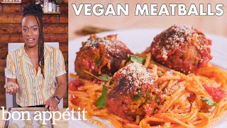 Chrissy Makes Vegan Meatballs  From the Home Kitchen  Bon Appétit [upl. by Tychon716]