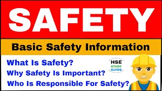 What Is Safety  Why Safety Is Important  Who Is Responsible For Safety  HSE STUDY GUIDE [upl. by Kahl121]