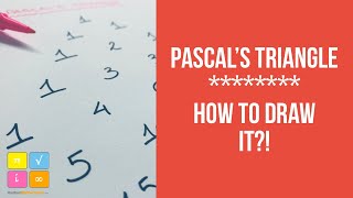 Pascal’s Triangle  How to Draw it [upl. by Awuhsoj]