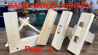 Simple Woodworking Joints For Beginners  5 Different types  Part 1 [upl. by Darren]