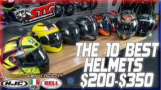 The Best Motorcycle Helmets from 200 to 350  Sportbike Track Gear [upl. by Topliffe510]