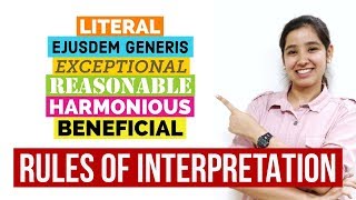 Rules of Interpretation  Interpretation of Statutes in Hindi [upl. by Nelleyram]