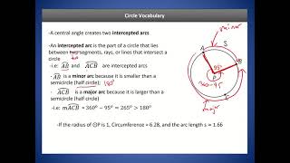 Geometry Lesson 101 Arcs and Sectors [upl. by Noelle]