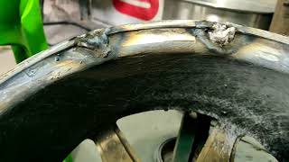 How To Repair Cracked Rim  Welding Alloy Wheel [upl. by Oilut]