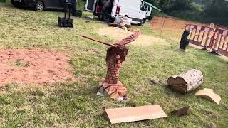 A fabulous range of wooden sculpture at Caerleon festival 2024 [upl. by Ramses48]