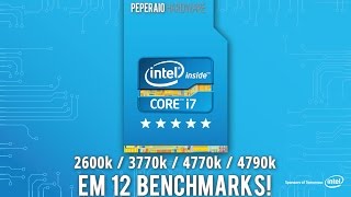 Teste Intel I7 2600k vs 3770k vs 4770k vs 4790k em 12 Benchmarks  Performance e Temperatura [upl. by Kier]