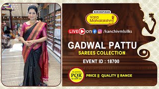 Gadwal Pattu Sarees Collection  WhatsApp Number 89 0001 0002  Kancheepuram Varamahalakshmi Silks [upl. by Cristiona]