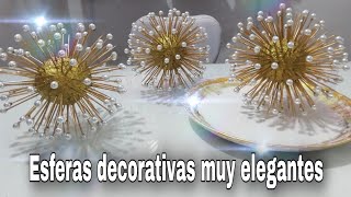 COMO HACER ESFERAS DECORATIVAS SENCILLAS Y ELEGANTES [upl. by Adachi]