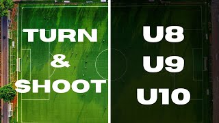 Turn amp Shoot Drill For FootballSoccer  U8 U9 U10 [upl. by Ly]