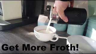 How to Get More Froth from Your Nespresso Coffee Aeroccino  Nespresso tips and help [upl. by Vookles754]