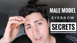 Male Grooming Tips  How To Get Thicker Model Eyebrows [upl. by Aierbma]