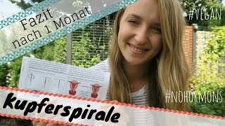 Fazit Kupferspirale  1 Monat  Dauer Blutung Schmerzen Nebenwirkungen  vegan lifestyle [upl. by Draneb]