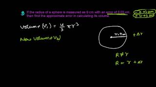 Errors Approximations Using Differentials [upl. by Nwahsear]