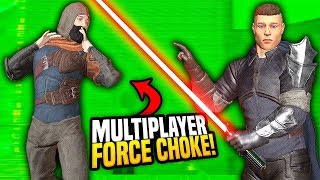 MULTIPLAYER FORCE CHOKE ON WHACKYCAST  Blades and Sorcery VR Mods Star Wars [upl. by Laikeze]