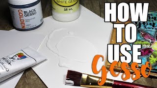 HOW TO Use GESSO Mixed Media Tips [upl. by Lauro]