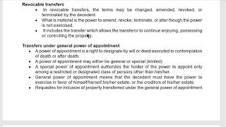 Estate Taxation  Gross Estate [upl. by Anaeco565]