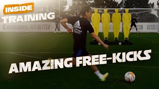 FREEKICK PRACTICE at Ciudad Real Madrid [upl. by Roman]