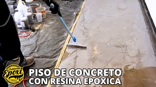 Piso De Concreto Con Resina Epoxica Marmoleado [upl. by Giralda403]