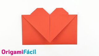 💌 Sobre Corazón de papel fácil paso a paso [upl. by Anihtyc]