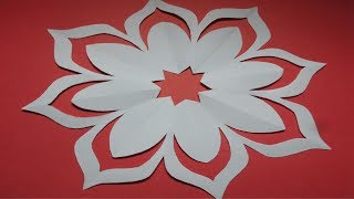 How to make simple amp easy paper cutting flower designs paper flowerDIY Tutorial by step by step [upl. by Yellah168]