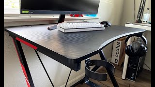 Gaming Desk  31 inch Workstation with Carbon Fiber [upl. by Harrus]