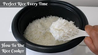 How To Cook Perfect Fluffy Rice In Rice Cooker  How To Use Rice Cooker [upl. by Krug886]