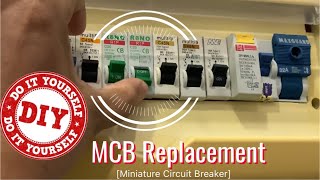 How to Replace Home MCB  Broken Miniature Circuit Breaker Replacement DIY [upl. by Janette]