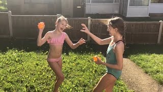 WATER BALLOON FIGHT PART 2 AND SHOPPING VLOG [upl. by Nadoj]