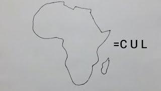 Easy trick to draw Africa Continent map [upl. by Marika]