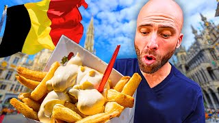 The Best BELGIAN FRIES TOUR of Brussels Belgium [upl. by Waylan221]