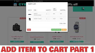 Ecommerce Website Project Add product to shopping cart part 1 [upl. by Dehlia]