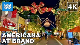 4K 🎄 Americana at Brand in Glendale Los Angeles California USA  Christmas Walking Tour 🎧 [upl. by Amling855]