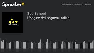 Lorigine dei cognomi italiani parte 1 di 3 [upl. by Ewnihc100]