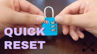 How To Reset TSA Lock Combo Tutorial  Lock Reset Series [upl. by Eillim]